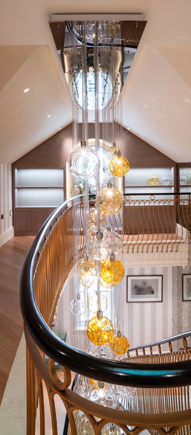 Golden Orb Chandelier