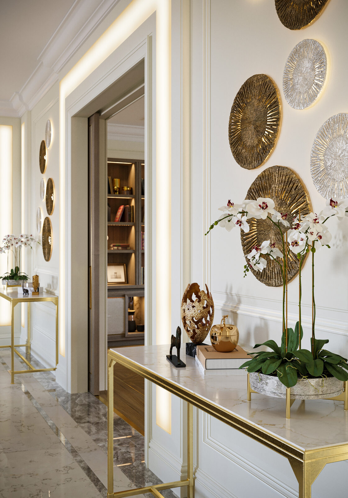 Entrance Hall Detail, Oxshott Residence