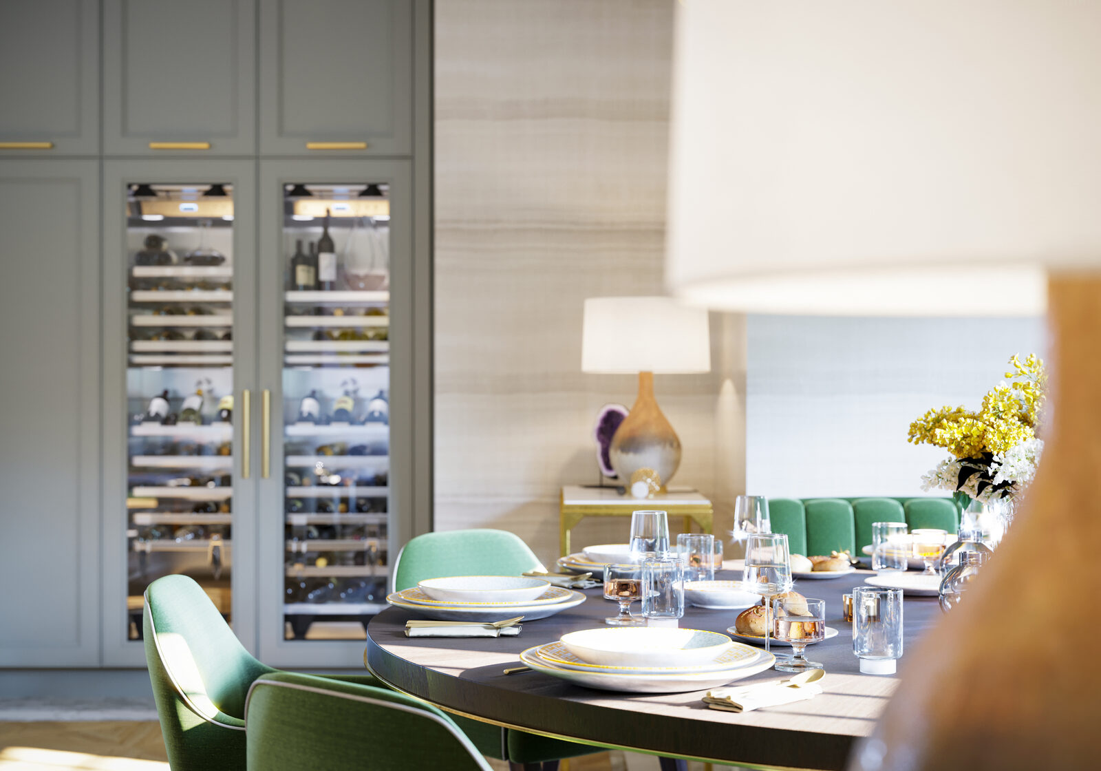Wine Store and Dining, Oxshott Residence