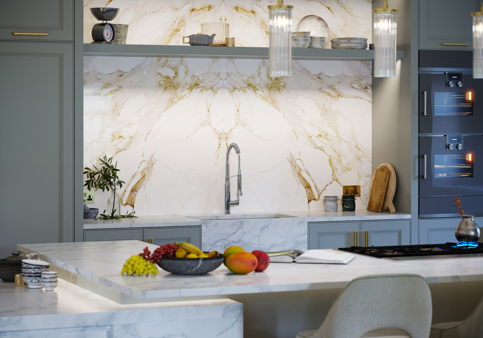 The Marble Splashback, Oxshott Residence