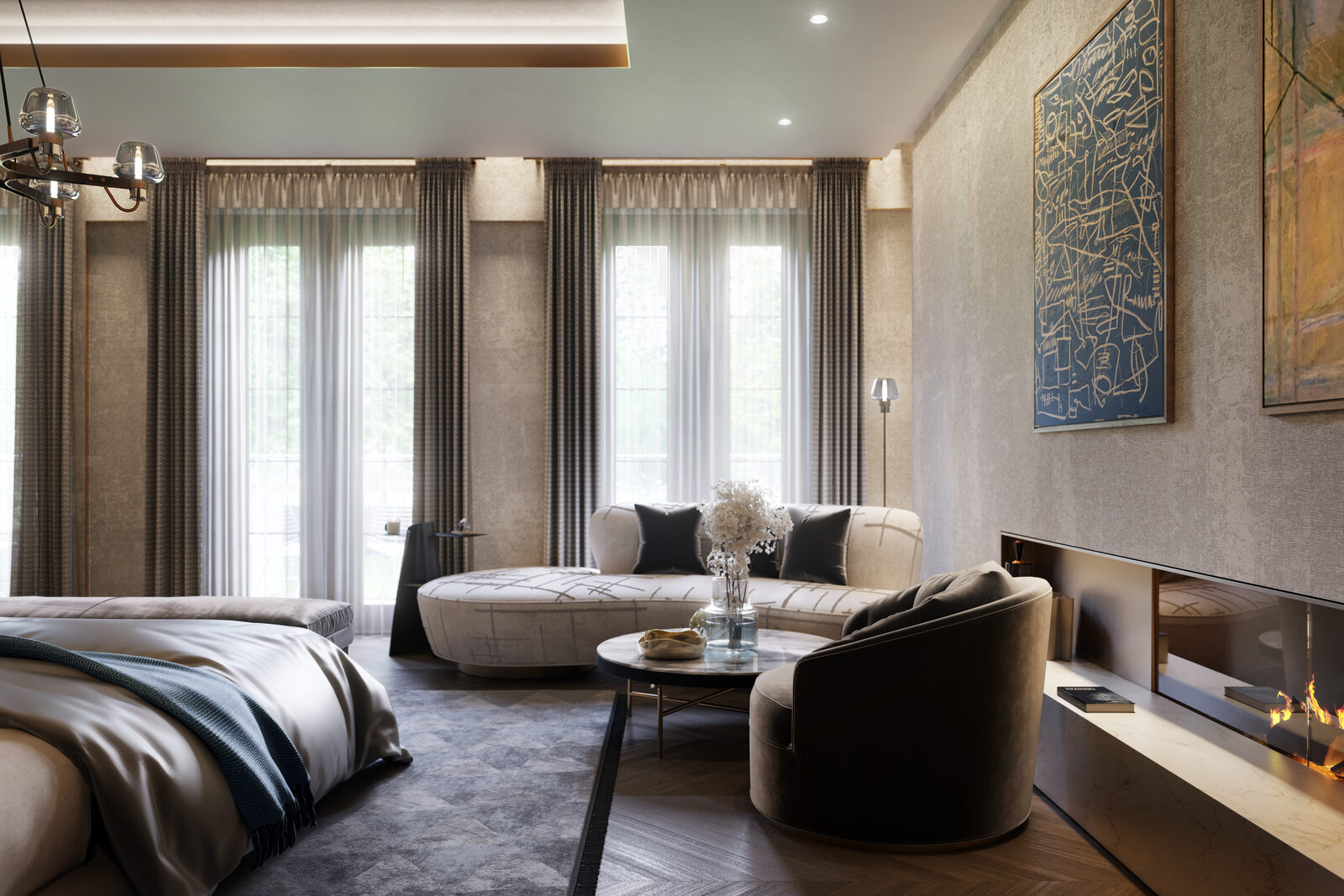 Principal Bedroom, Esher Residence