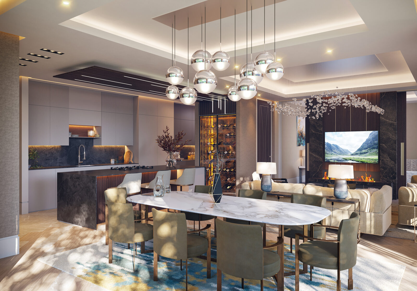 Kitchen and Dining, Esher Residence