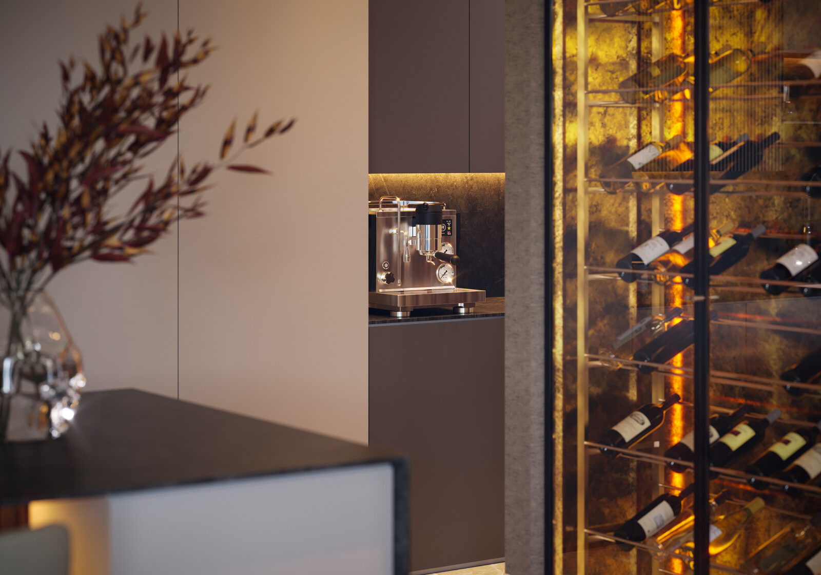 The Wine Wall, Esher Residence