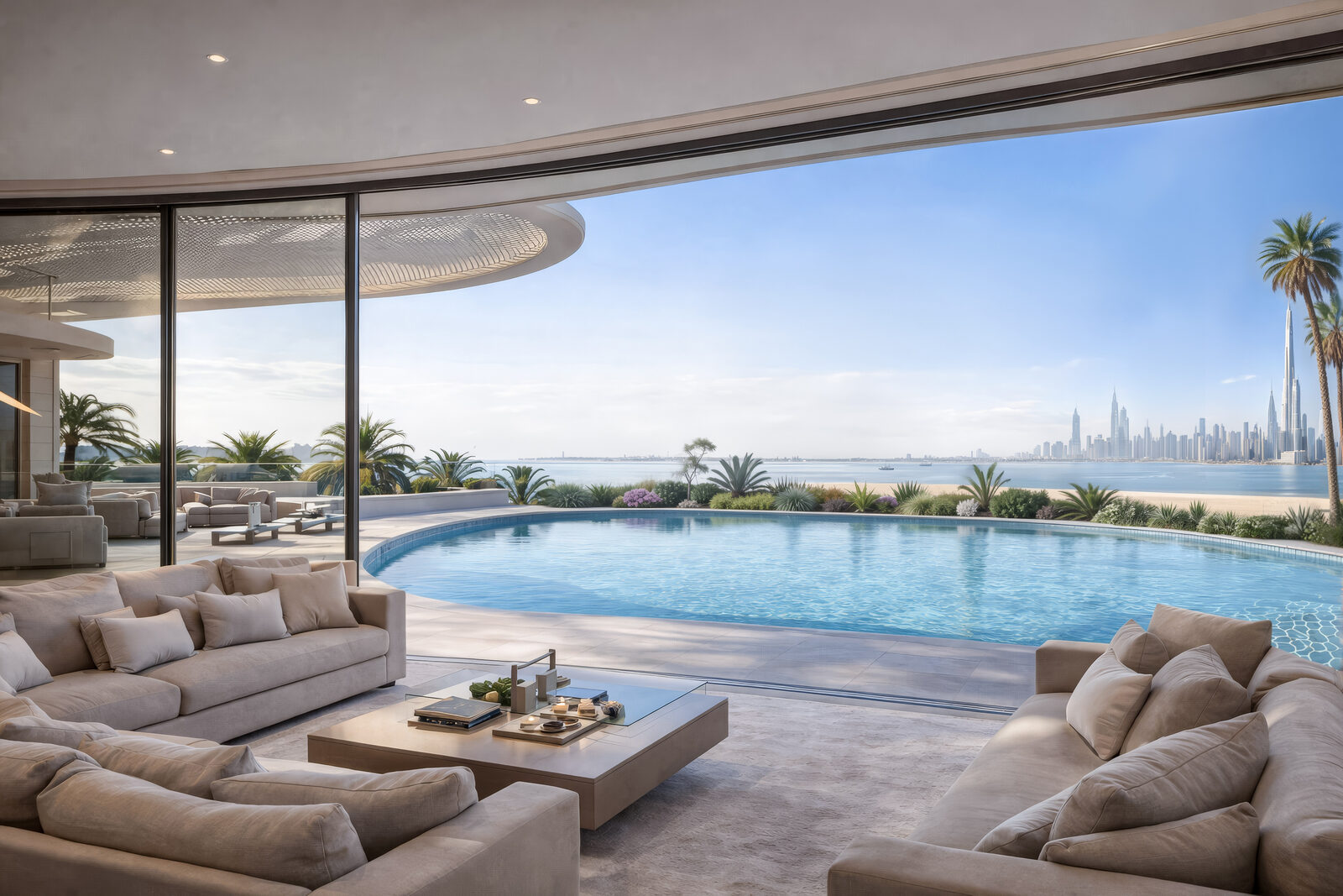 The Lounge, Frameless Glazing, Jumeirah Bay Island